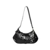 Bolsa feminina versátil e estilosa, novo modelo outono 2026, bolsa baguette chique e texturizada, bolsa de ombro vintage, bolsa de ombro fashion e versátil