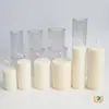 Molde Redondo para Velas de Rayas Finas con Dientes Finos, Molde para Velas Perfumadas, Molde de Plástico Acrílico para Piezas de Velas Rayadas