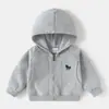 Sudadera con capucha para niños 2026 Nuevo estilo coreano Chaqueta de forro polar con cremallera para niños Cárdigan para bebé Superior Venta al por mayor