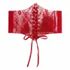 Cinturón de encaje transparente de cintura transfronterizo europeo y americano para mujer, cinturón ancho decorativo versátil para vestidos, cinturón elástico extensible