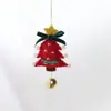 Árbol de Navidad Grande de Fieltro de Lana Decoración Colgante de Regalo Colgante Pequeño Coche de Navidad Colgante Decoración Navideña Colgante de Campana