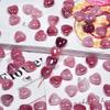 Venta al por mayor de cuentas sueltas de acrílico con forma de corazón de melocotón de 12 mm, hechas a mano, para pulsera, collar, cadena para teléfono móvil