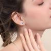 Plata de Ley 925 Corazón Tú Plata Arete de Tuerca Corazón de Amor Aretes Corazón del Océano Lujo Ligero INS Elegante Moda Joyería para la Oreja