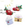 Nova Casa de Boneco de Neve Pintada Artificialmente Árvore de Natal Acessórios de Resina DIY Capa de Celular de Creme Material para Acessórios de Cabelo