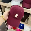 Boné de Beisebol R-Label Cor de Café para Mulheres com Circunferência de Cabeça Grande, Efeito Emagrecedor e de Afinar o Rosto, Chapéu Esportivo Versátil para Homens, Boné Trendy Estilo Coreano com Aba Curva