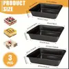 Forma Quadrada para Assar 22-25-27 Aço Carbono Molde Quadrado Ferramenta Doméstica DIY para Assar Forma Antiaderente para Bolo