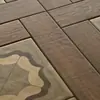 Azulejos mistos de cerâmica completa, foscos, antiderrapantes, com padrão de grão de madeira, para pavimentação, decoração de varanda de B&B, loja, piso de restaurante Nanyang, cafeteria