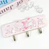 Gancho Acrílico de Desenho Animado com 3 Ganchos, Gancho Sanrio Sem Furo para Banheiro e Cozinha, Gancho Criativo para Roupas com Adesivo Sem Marcas