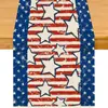 Corredor de Mesa Novo para o Dia da Independência Americana de 2026 com Estrelas Vermelhas, Brancas e Azuis, Toalha de Mesa Estilo Americano Adequada para Cozinha, Mesa de Jantar, Sala de Estar e Mesa de Centro