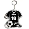 Decoração Clássica de Jersey para Fãs Pingente de Mochila de Futebol 2D Acrílico Chaveiro de Feriado Copa do Mundo