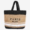 Venda Direta de Fábrica Bolsa Tote de Palha Grande Capacidade Estilo Novo Bordado de Letras Bolsa Tecida Bolsa de Praia para Férias na Costa