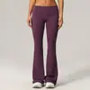 Pantalones Largos de Pierna Ancha Plegados en la Cintura Micro Acampanados para Mujer, Fruncidos Levanta Glúteos, Piernas de Durazno, Secado Rápido, Deportivos, de Yoga, Otoño Invierno Europeos y Americanos