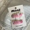 Novo par de presilhas quadradas de strass e renda doce com rosa para crianças, presilha lateral para bebê, presilha BB