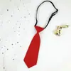 Corbata Pequeña Lisa Casera Ultracorta para Mujer, Estilo Perezoso, No Necesita Atarse, Estilo Universitario Lindo Japonés, Marrón Retro para Niños de Guardería