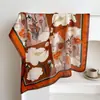 Bufanda de Seda Pequeña Cuadrada con Flores Estilo Coreano a Juego de Colores Bufanda de Seda para Mujer Bufanda Estampada para Protección del Cuello para Primavera y Verano Bufanda Nueva