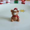 Serie navideña de resina tridimensional muñeco de nieve anciano árbol de Navidad DIY llavero colgante adornos accesorios de resina