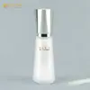 Atacado Em Estoque Frasco Triangular de 30ml para Base Líquida, Frasco Dosador de BB Cream Cosmético, Frasco de Vidro com Bomba para Essência