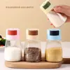 Botella de Vidrio para Condimentos con Control de Sal de Cocina, Frasco Dosificador de Condimentos Tipo Prensa, Caja Sellada para Condimentos, Tarro de Sal, Tarro para Condimento MSG