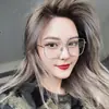 Zhou Yangqing - Gafas de sol cuadradas populares en Internet para mujer, de Phnom Penh, con espejo plano, montura grande, cara redonda, adelgazante, montura cuadrada, espejo de proximidad para hombre