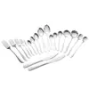 Colher de Aço Inoxidável 1012 com Cabo Liso, Faca e Garfo para Bife, Colher Redonda Simples Espessa para Uso Doméstico, Talheres Ocidentais para Mexer Café