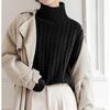 Estilo japonês retro gola rolê engrossado pullover mulheres outono e inverno Novo solto estilo preguiçoso camisola inferior