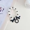 Bonita cadena para teléfono móvil estilo niña dulce, color caramelo, hecha a mano, con cuentas, cordón para teléfono móvil, lazo de amor, adornos de joyería