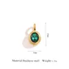 Pingente de Joia Oval Retrô Exquisito Simples Strass Feito à Mão DIY Acessórios para Colar Acessórios de Pulseira de Aço Inoxidável para Mulheres
