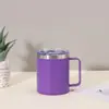 Taza de Plástico Sólido de Color para Rociar con Tapa, Portátil, Boca Ancha, con Asa, Taza Imprimible, Regalo Publicitario de Negocios, Taza Térmica