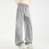 Suministro Directo de Fábrica Primavera y Verano Moda Masculina Elegante Nuevo Versátil Jogger Pantalones Casuales Cómodos Color Sólido Pantalones Largos para Mujer