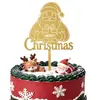 Adorno Acrílico de Navidad Yuehao para Pastel, Feliz Navidad, Reno, Campana, Decoración para Fiesta Navideña