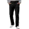 Pantalones de chándal sueltos rectos de sarga pequeña TK para hombre, de talla grande, deportivos casuales para correr, con franjas laterales, transfronterizos de Amazon, europeos y americanos