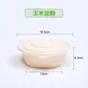 Caja de Almuerzo Desechable de Almidón de Maíz Caja de Almuerzo Biodegradable para Llevar Caja de Almuerzo Empaquetada Bol para Sopa Base de Almidón