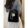 Bolso Frosted Retro de Moda para Mujer 2026 Otoño/Invierno Nuevo Bolso Cruzado Versátil Bolso de Mano de Alta Gama Bolso Cubo