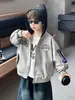 Chaqueta de Béisbol con Capucha para Niños Otoño 2026 Nueva Fresca y Elegante Chaqueta para Niños Primavera y Otoño Moda Infantil