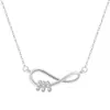 Collar con Anillo de Mobius de Plata Pura S999 de Personalidad Única con un Toque de Lujo, Colgante Irregular en Forma de Cintura Simple y Lujoso