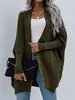 Cardigan de Punto para Mujer de Comercio Exterior, Nuevo para Otoño e Invierno Europeo y Americano en Amazon, Suéter Grueso de Punto Liso, Chaqueta para Mujer