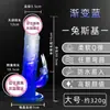 Jiuai Cristal Transparente Bicolor Dildo Artificial Dildo Carne Suave Dispositivo de Masturbación Femenina Semental Grande Juguete Sexual para Adultos