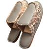 Otoño e Invierno Nuevas Pantuflas Hogar Cálidas Pantuflas de Algodón para Hombres y Mujeres Parejas Interior Antideslizantes Pantuflas de Cuero Fabricante Hogar