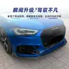 Adecuado para Audi Rs3 8V Modelo Tardío 2017-2022, Labio Frontal Dedicado de ABS, Spoiler Frontal y Kit de Carrocería para Modificación Transfronteriza