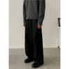 Pantalones negros de pierna ancha con silueta Sense de diseño retro de estilo japonés para hombres y mujeres, nuevos pantalones rectos holgados y modernos de primavera y verano.
