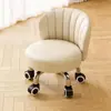 Banqueta Giratória Doméstica com Encosto, Banqueta Pequena com Rodas, Banqueta Baixa, Banqueta Redonda, Banqueta de Preenchimento de Costura, Banqueta Móvel, Banqueta de Aprendizagem Infantil