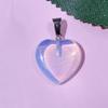 Colgante de ágata de cristal natural transfronterizo de 20 mm, colgante en forma de corazón, colgante de gema, cadena de suéter con forma de corazón de melocotón