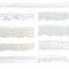 Banda Elástica de Punto con Volantes de un Solo Color Accesorio para el Cabello Ropa Interior para Mujer Traje de Baño Malla Transpirable Ropa para Bebé Lazo Elástico