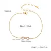 Moda Coreana Ins Simple Acero Inoxidable Digital Diamante Conjunto de Joyería para Mujer Personalizado de Alta Gama Chapado en Oro de 18K
