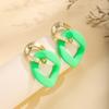Aretes Geométricos Exagerados de Corea del Sur Nuevos Aretes Elegantes Largos de Alta Gama con Personalidad de Moda Color de Contraste Aretes Populares de Este Año