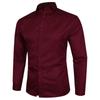 Roupas de comércio exterior verão cor sólida tamanho grande camisa de manga comprida dos homens Four Seasons camisa casual de negócios homens eBay atacado