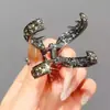 Pinza para Cabello de Media Cola Alta, Pinza Pequeña de Garra en Forma de V con Pedrería para Mujer, Accesorio para el Cabello de Pinza para Cola de Caballo