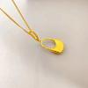 Nueva Moda Francesa Dorada de Alta Gama Temperamento Collar Pendientes Combinación Estilo Lujo Ligero Collar al por Mayor