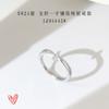 Anel genuíno de prata de lei S925 feminino entrelaçado de linha dupla anel feminino nicho luxo leve anel de casal novo atacado para namorada