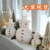 Produto Quente Transfronteiriço Boneco de Neve de Terracota Boneco de Neve de Resina Colorido Retrô Decoração de Natal Mesa de Natal